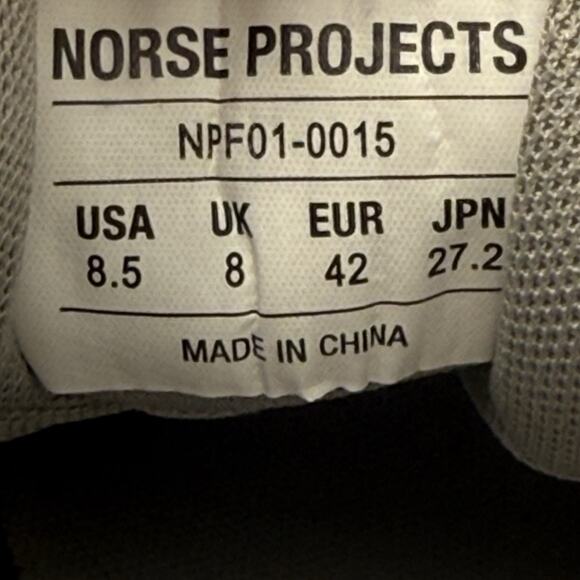 Norse Projects Hyper Runner V08 Running Sneakers Sz 8.5 Shoes Gray White Vibram main image 8